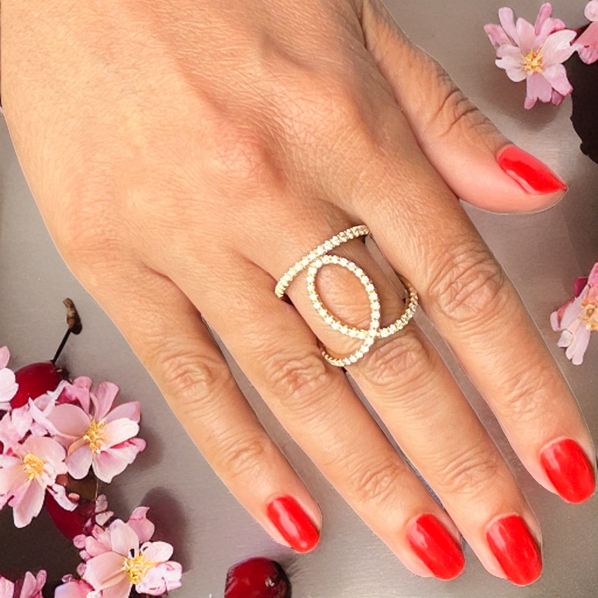 Diamond Ring 14k Gold 0.85 TCW Size 9.25 Certified $5,950 215643 - Certified Fine Jewelry