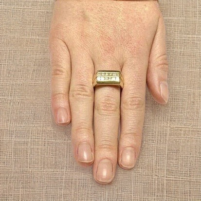 Diamond Ring 14k Gold 2 CTS Princess Cut Unisex Certified $4,200 606238 - Certified Fine Jewelry