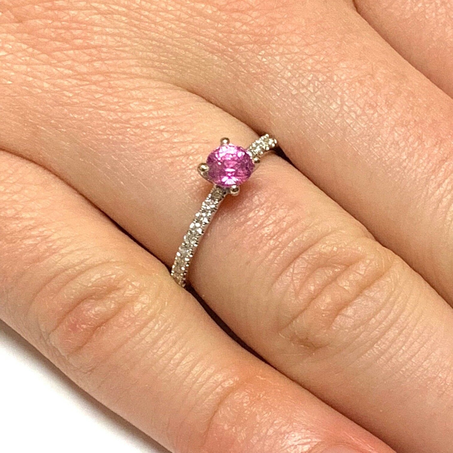 Diamond Tourmaline Rubellite Ring 6.5 18k Gold 1.04 TCW Certified $1,550 821768 - Certified Fine Jewelry