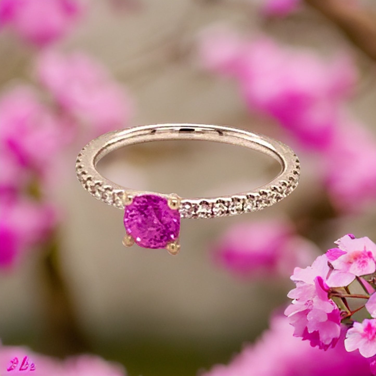 Diamond Tourmaline Rubellite Ring 6.5 18k Gold 1.04 TCW Certified $1,550 821768 - Certified Fine Jewelry