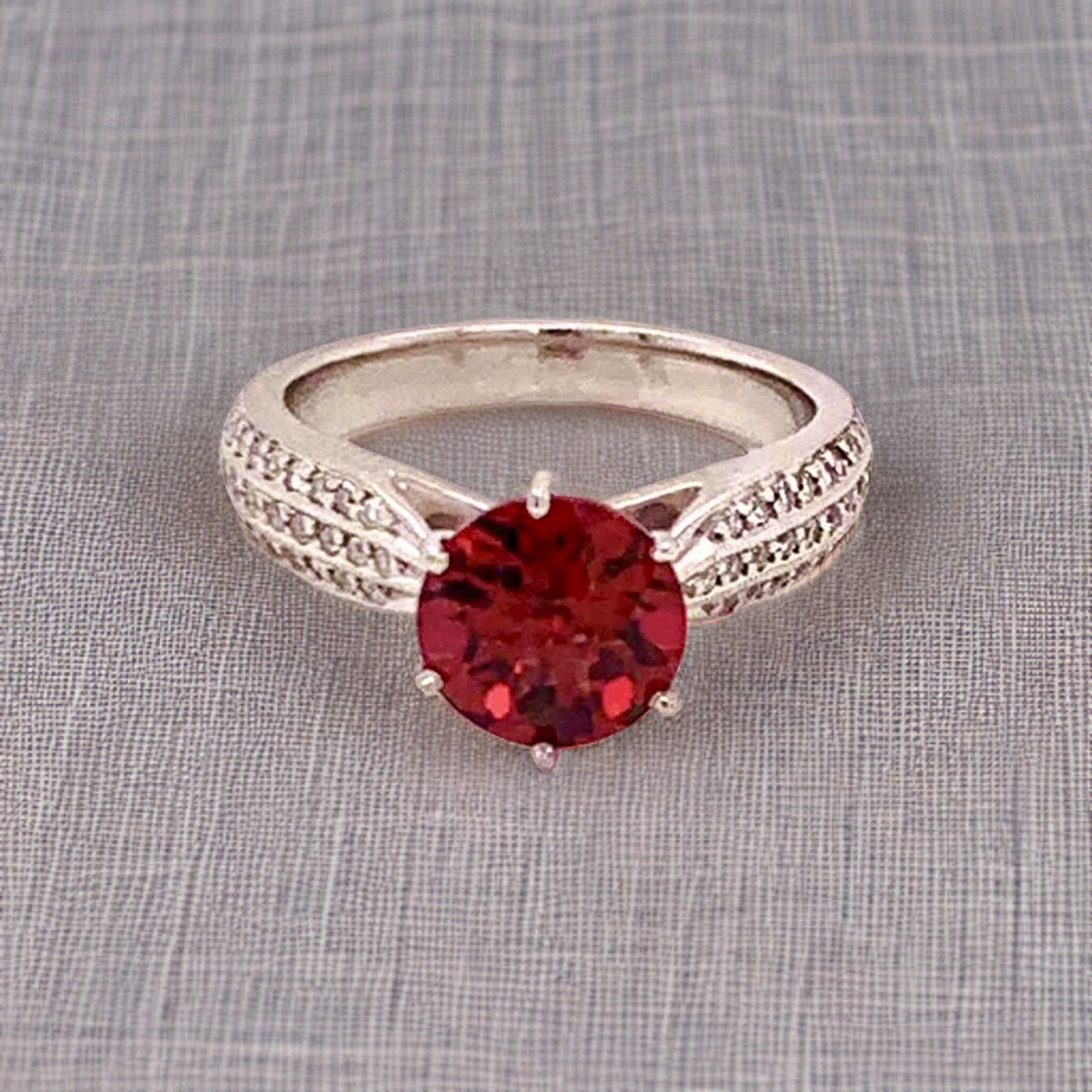 Diamond Platinum Tourmaline Rubellite Ring 5.75 2.43 TCW Certified $4,950 911025 - Certified Fine Jewelry