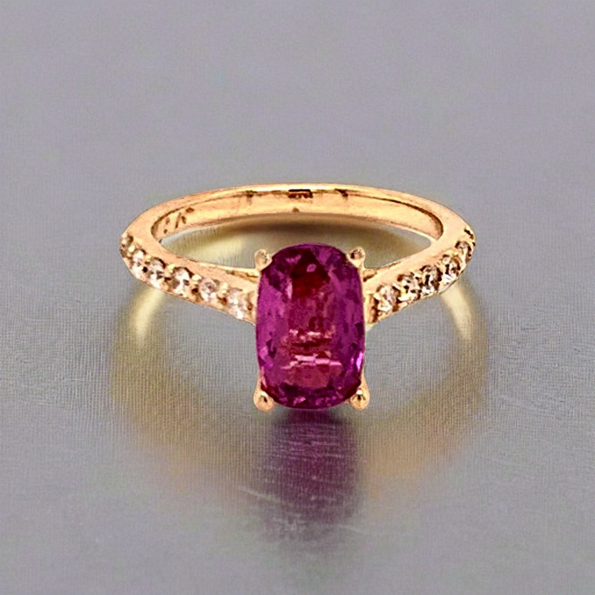 Diamond Purple Sapphire Ring 2 CT 14k Gold Certified $4,925 Women 915192 - Certified Fine Jewelry