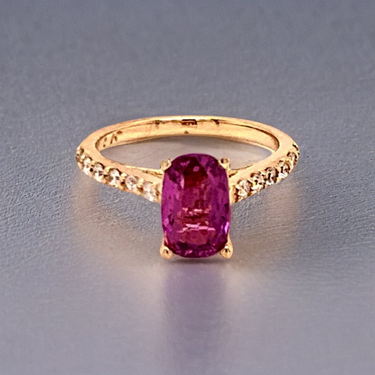 Diamond Purple Sapphire Ring 2 CT 14k Gold Certified $4,925 Women 915192 - Certified Fine Jewelry