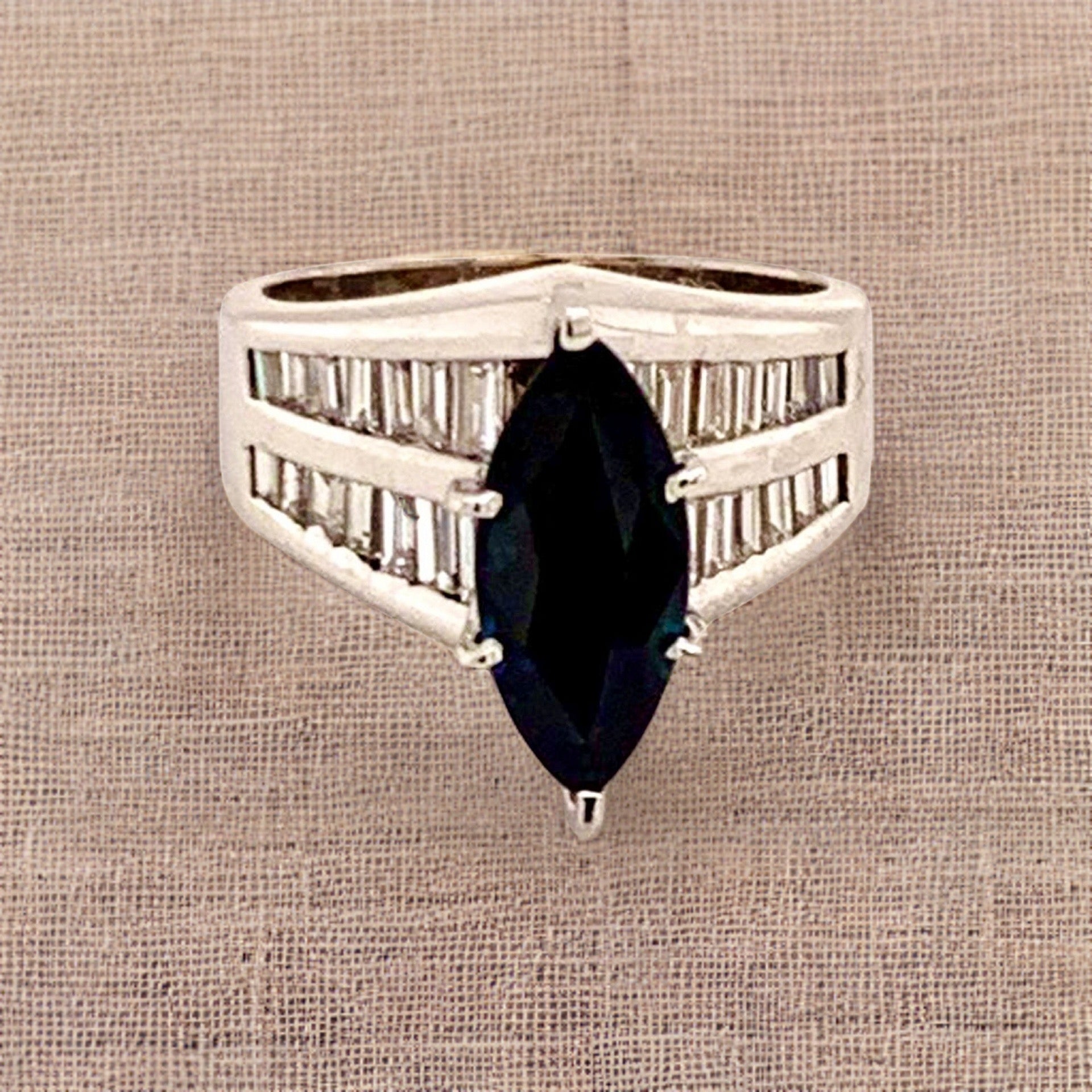 Diamond Sapphire Ring 14k Gold 2.60 TCW Women Certified $3,700 911204 - Certified Fine Jewelry