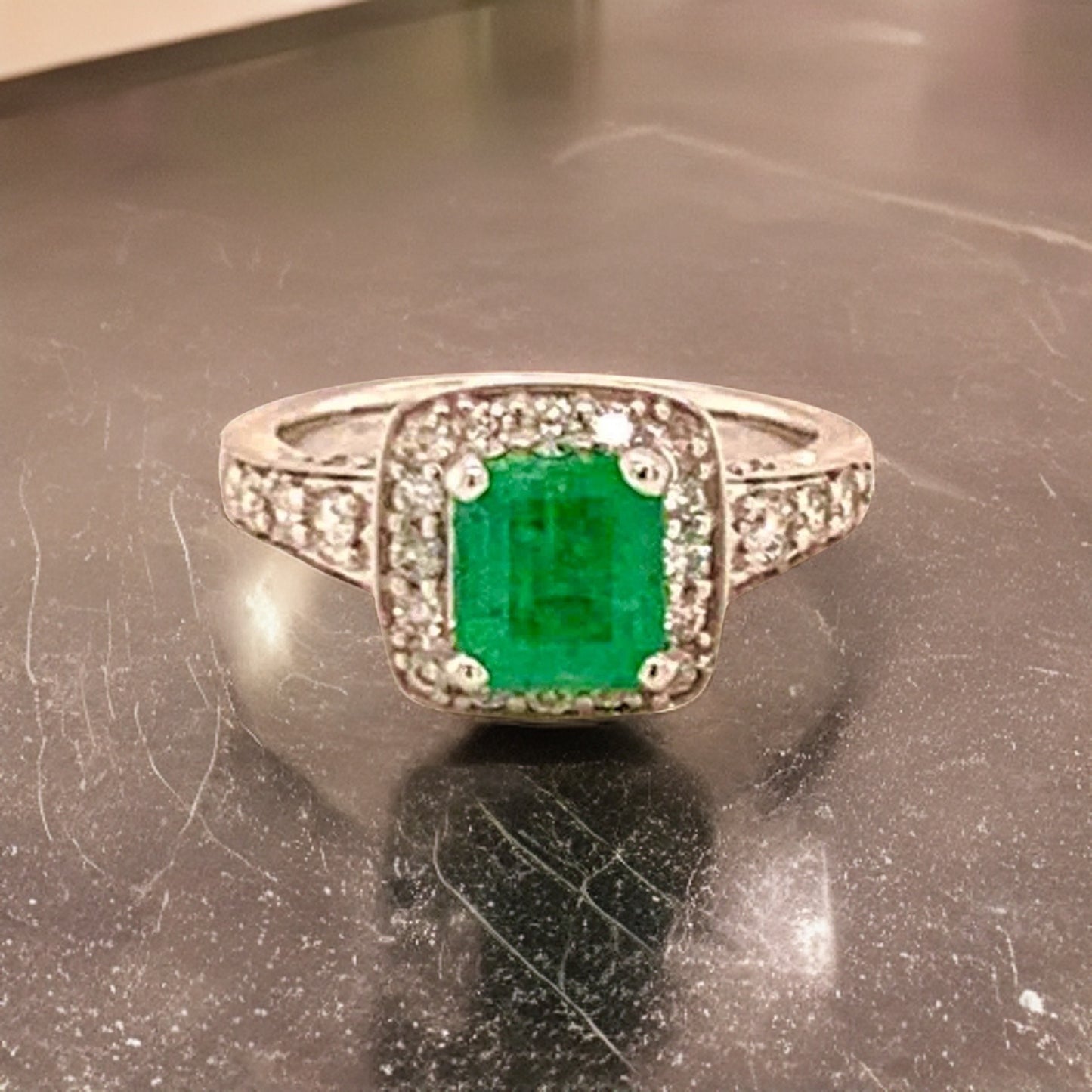 Diamond Emerald Ring 14k Gold 1.40 TCW Certified $4,950 920938 - Certified Fine Jewelry