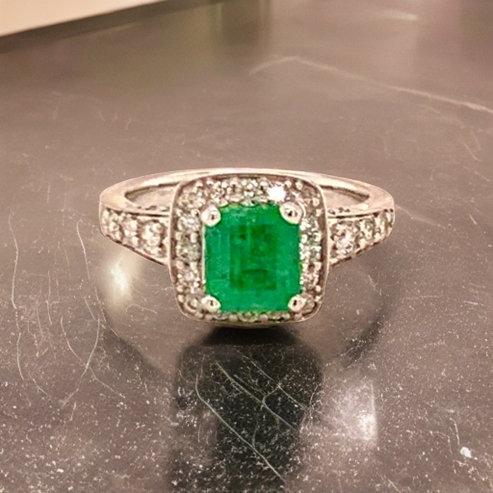 Diamond Emerald Ring 14k Gold 1.40 TCW Certified $4,950 920938 - Certified Fine Jewelry