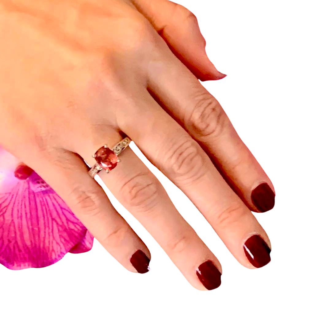 Diamond Rubellite Tourmaline Ring 3 TCW 14k Gold Certified $3,450 912277 - Certified Fine Jewelry