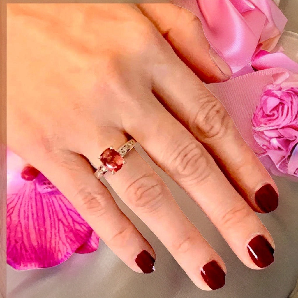 Diamond Rubellite Tourmaline Ring 3 TCW 14k Gold Certified $3,450 912277 - Certified Fine Jewelry