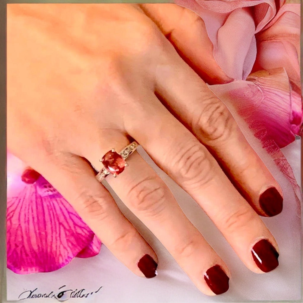 Diamond Rubellite Tourmaline Ring 3 TCW 14k Gold Certified $3,450 912277 - Certified Fine Jewelry