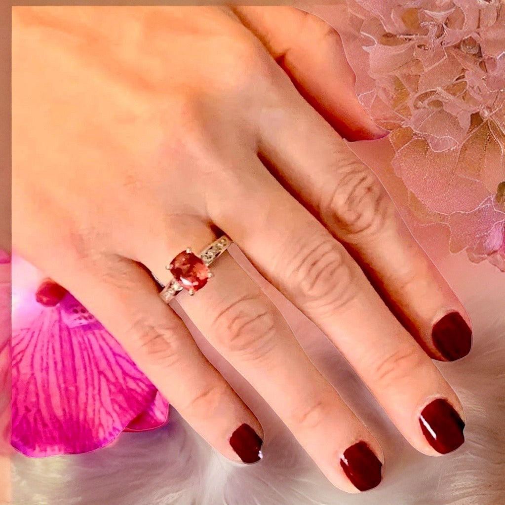 Diamond Rubellite Tourmaline Ring 3 TCW 14k Gold Certified $3,450 912277 - Certified Fine Jewelry