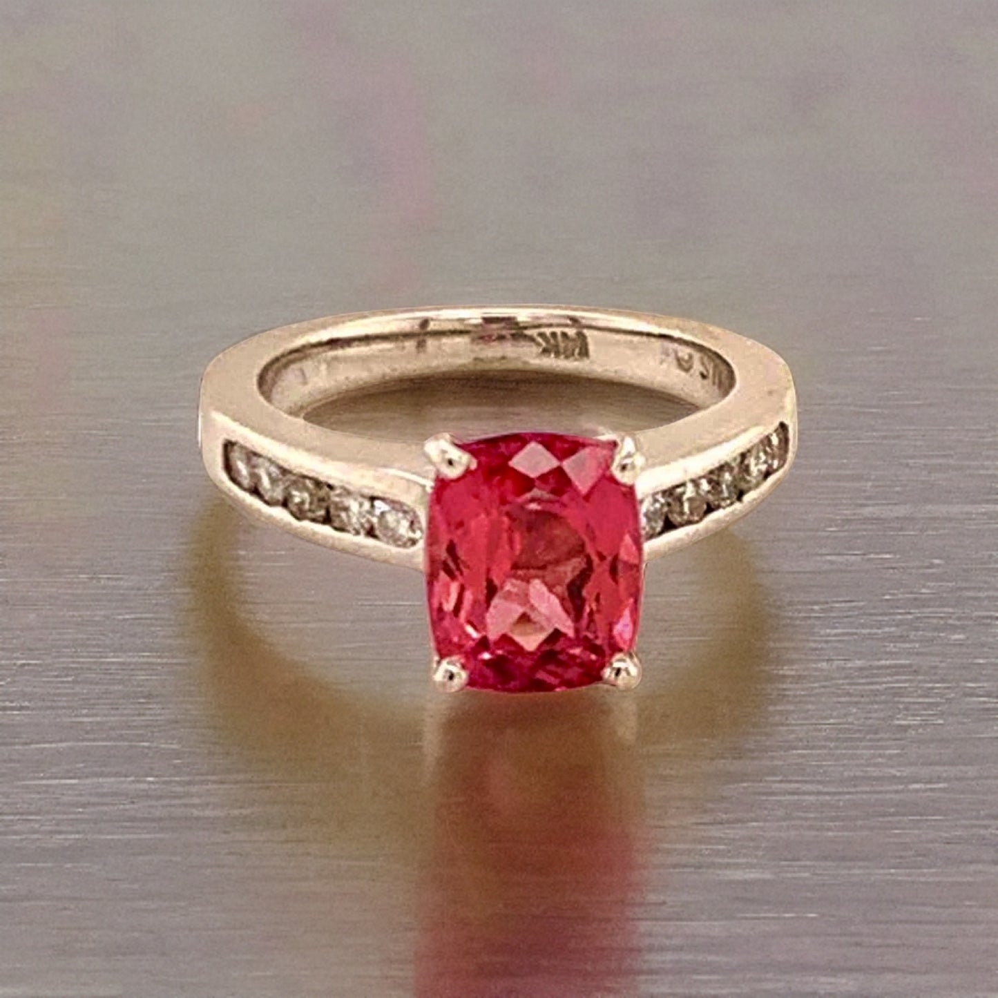 Diamond Rubellite Tourmaline Ring 3 TCW 14k Gold Certified $3,450 912277 - Certified Fine Jewelry