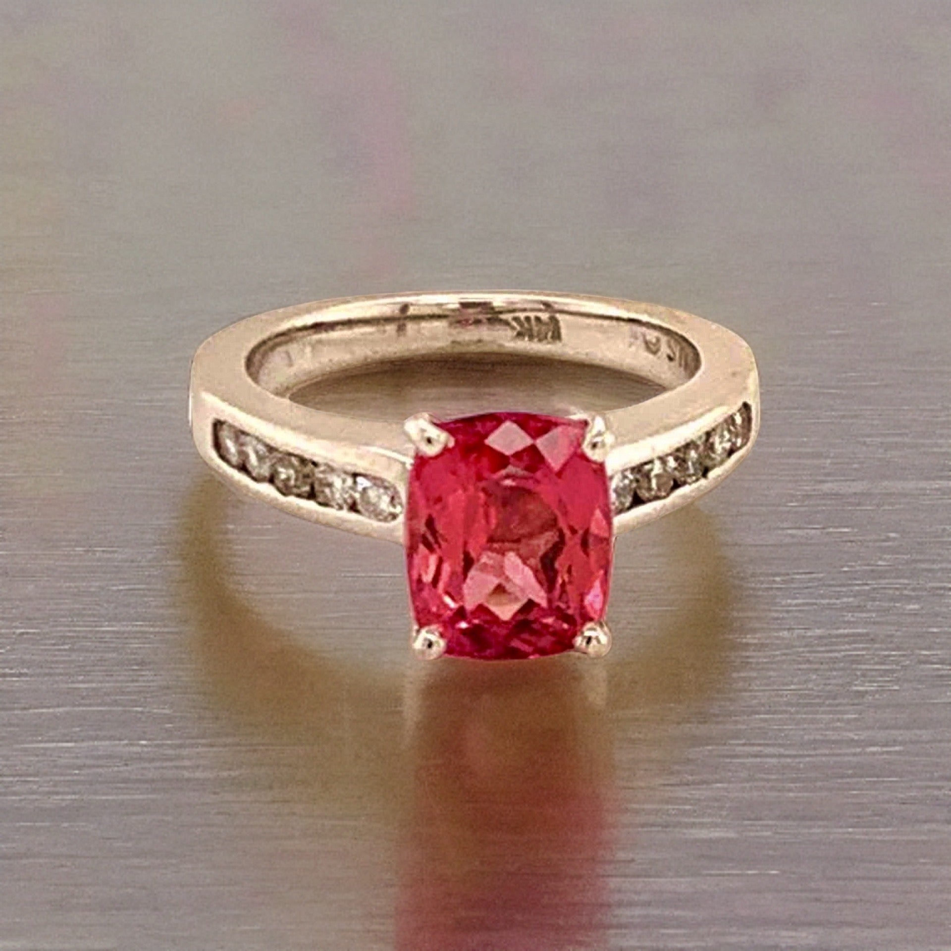 Diamond Rubellite Tourmaline Ring 3 TCW 14k Gold Certified $3,450 912277 - Certified Fine Jewelry