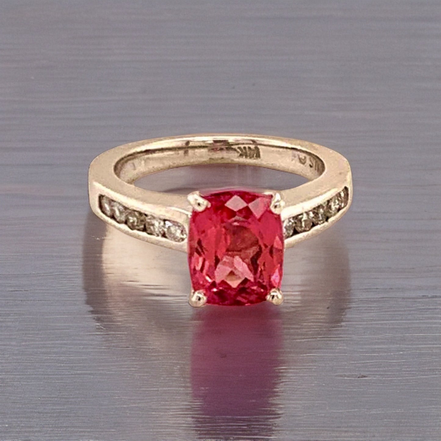 Diamond Rubellite Tourmaline Ring 3 TCW 14k Gold Certified $3,450 912277 - Certified Fine Jewelry