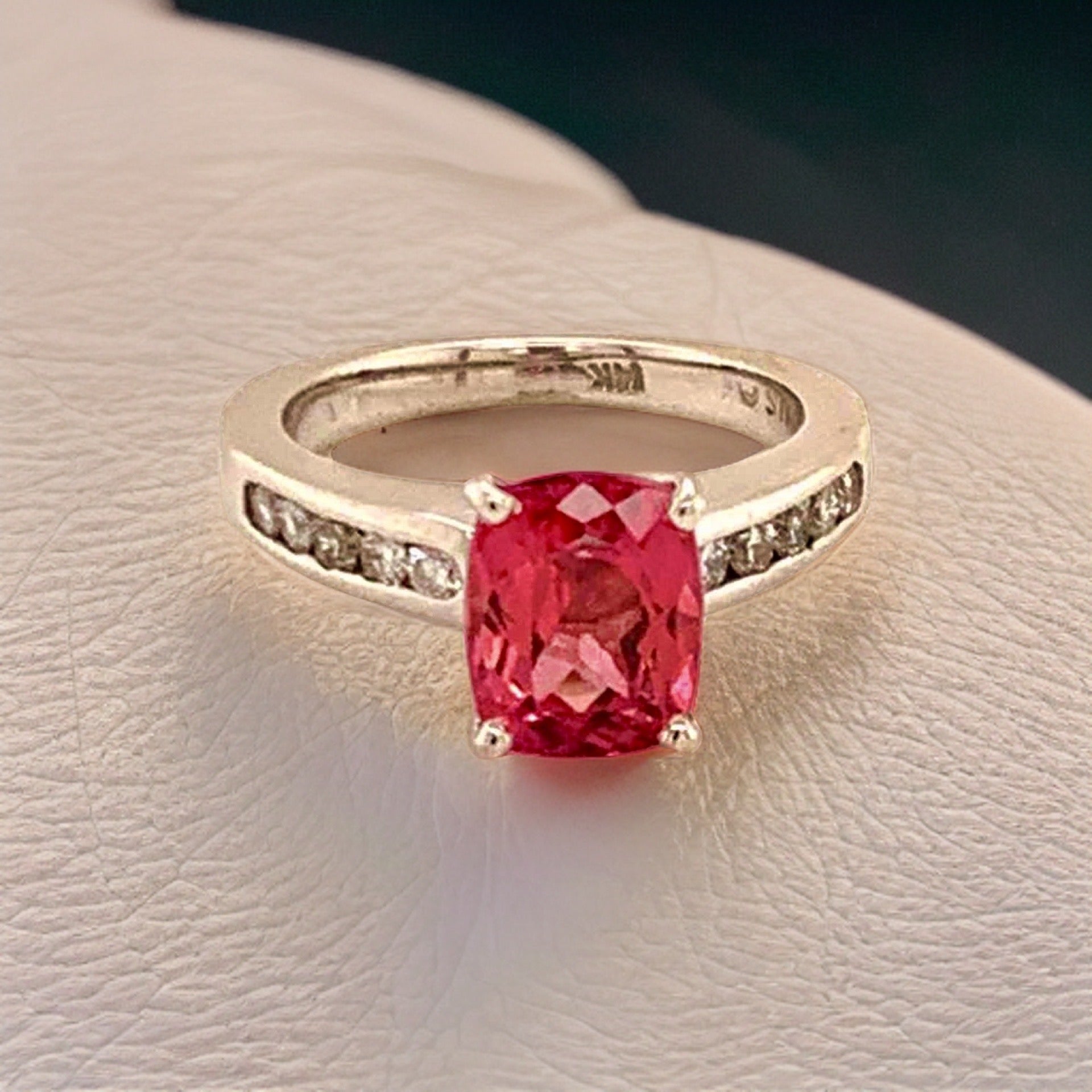 Diamond Rubellite Tourmaline Ring 3 TCW 14k Gold Certified $3,450 912277 - Certified Fine Jewelry