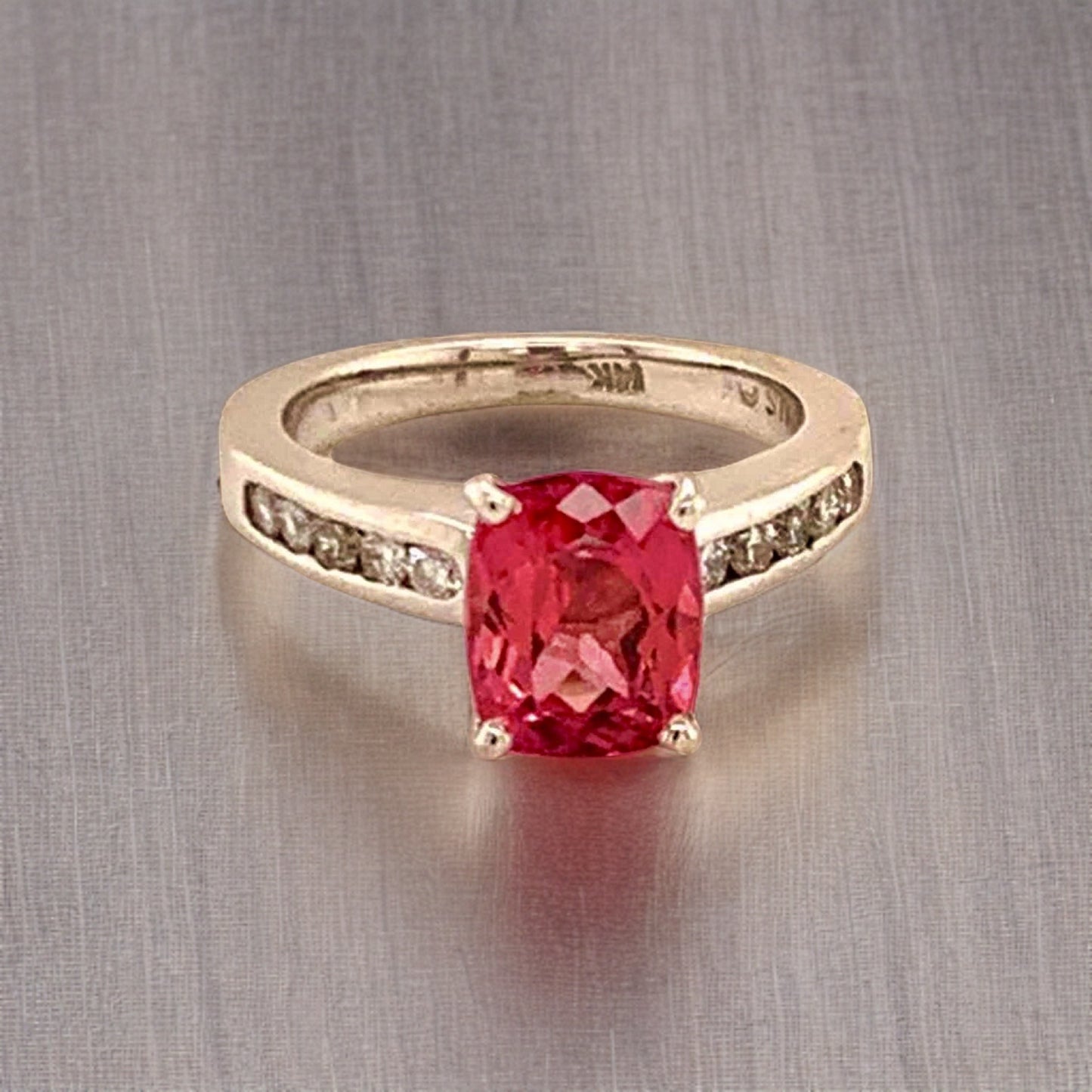 Diamond Rubellite Tourmaline Ring 3 TCW 14k Gold Certified $3,450 912277 - Certified Fine Jewelry