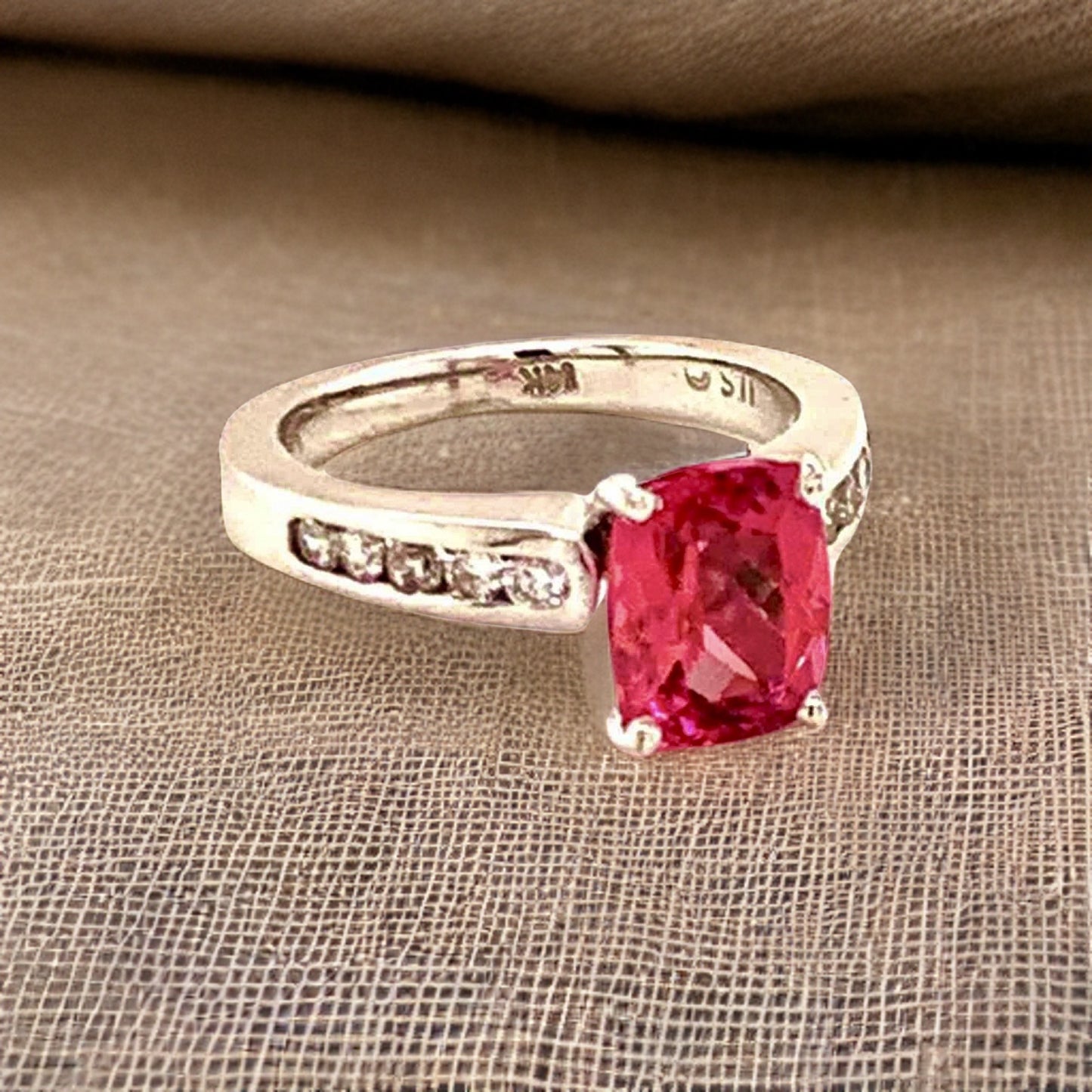Diamond Rubellite Tourmaline Ring 3 TCW 14k Gold Certified $3,450 912277 - Certified Fine Jewelry
