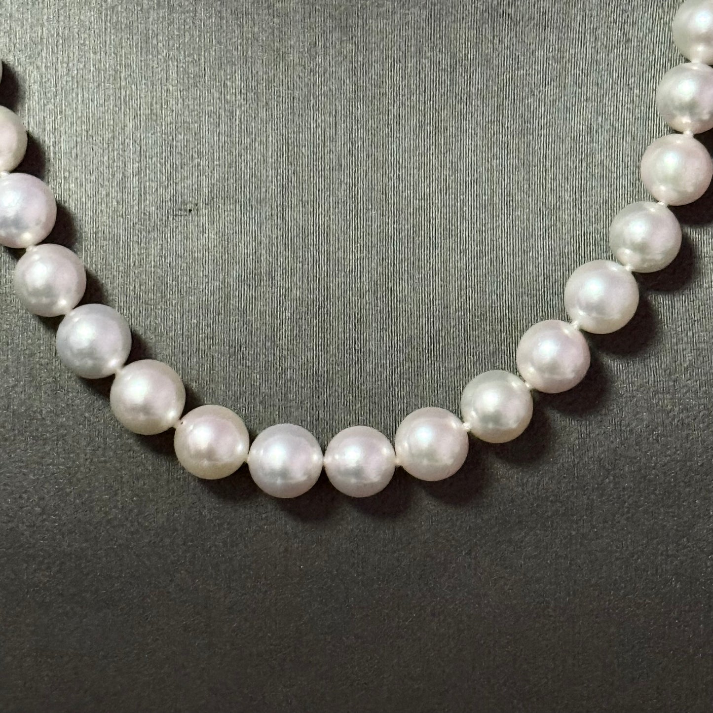 Mikimoto Akoya Pearl Necklace 17" Sterling Silver 8 - 8.5 mm Estate M441