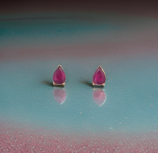 Natural Ruby Stud Earrings 14k Yellow Gold 2.70 TCW Certified $3,375 215622