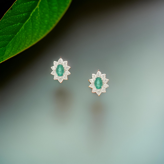 Natural Emerald Diamond Earrings 14k White Gold 2.4 TCW Certified $4,950 219218