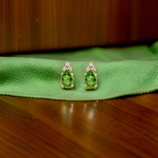 Natural Tourmaline Diamond Earrings 14k Gold 1.87 TCW Certified $2,950 210760