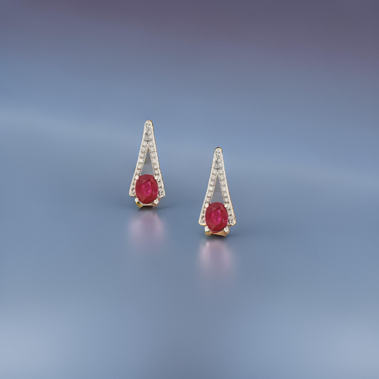 Natural Tourmaline Diamond Dangle Stud Earrings 0.75" 14k White Gold 2.48 TCW Certified $5,275 215638