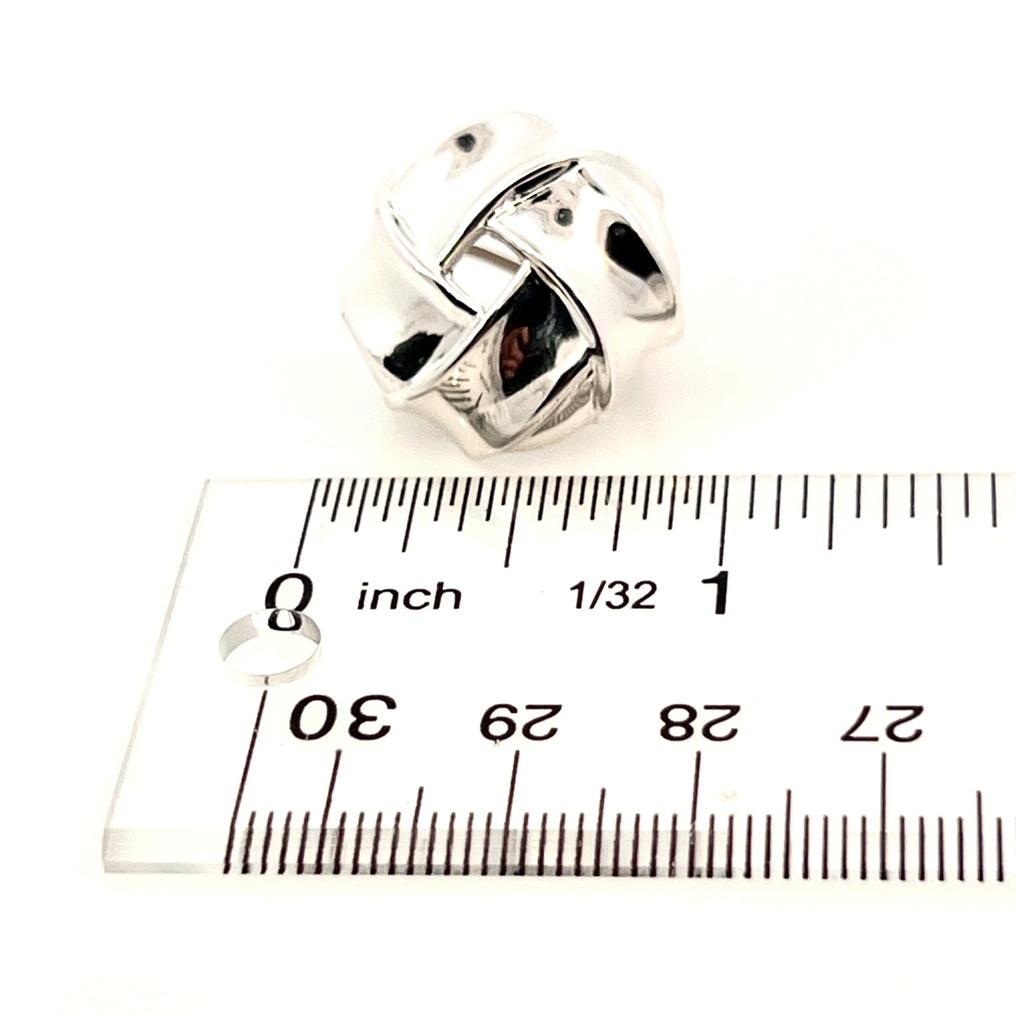 Tiffany & Co Large Love Knot Earrings Sterling Silver Estate TIF942