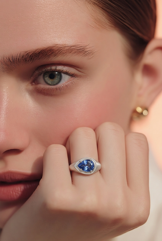 Natural Sapphire Ring Size 7 14k Gold 4.5 Carats Certified $5,950 604453