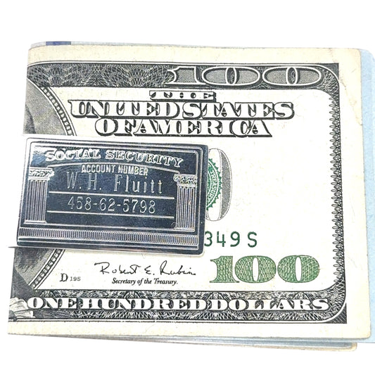 Tiffany & Co Social Security Money Clip Sterling Silver Estate TIF891