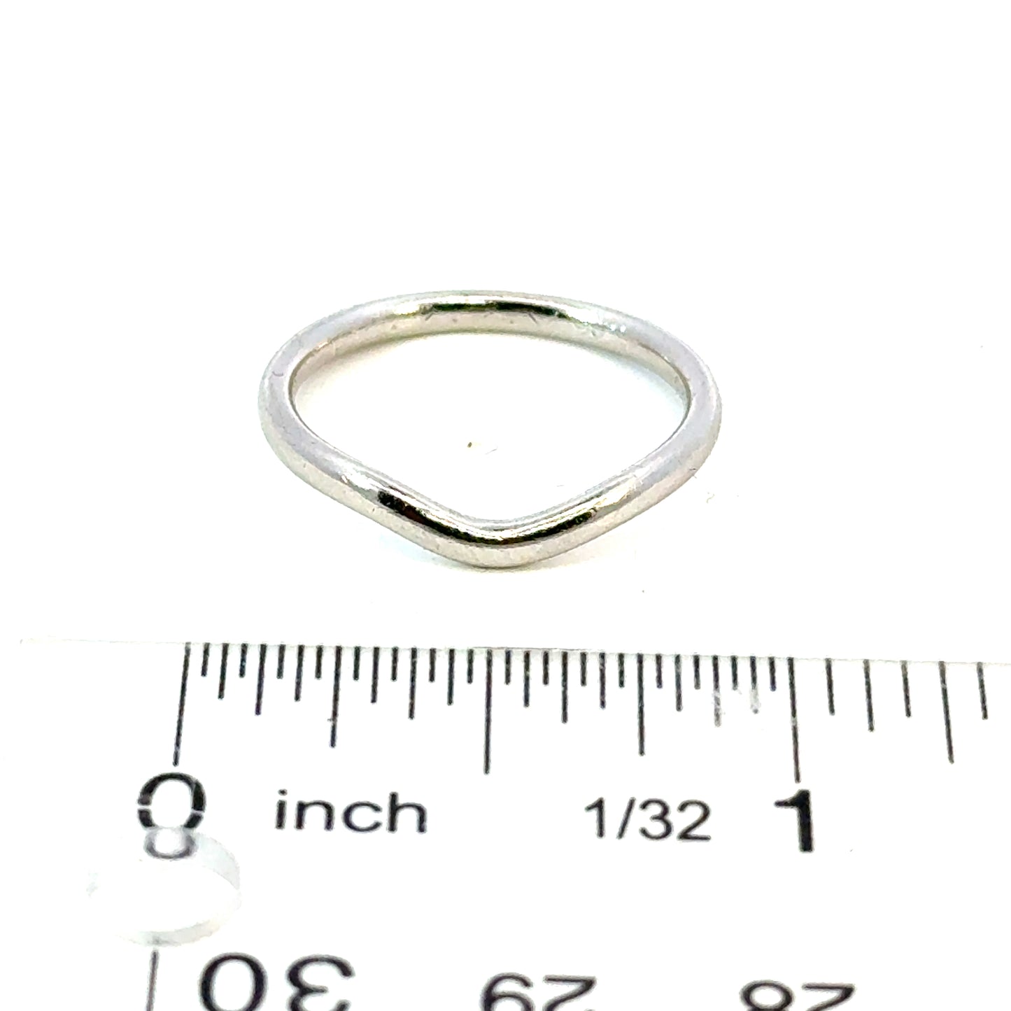 Tiffany & Co Platinum Wave Band Ring Size 6 By Elsa Peretti 2.2 mm Estate TIF922