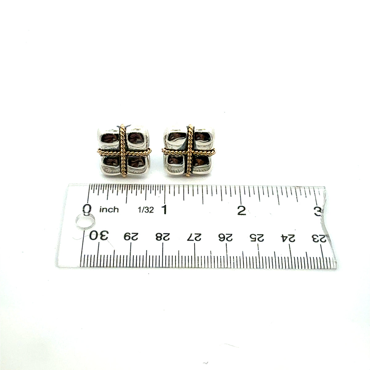 Tiffany & Co Estate Cufflinks Sterling Silver + 18K Gold TIF990