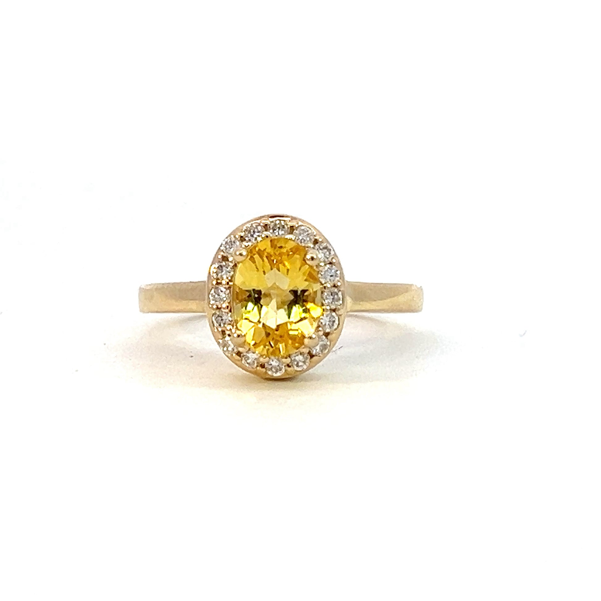 Natural Citrine Diamond Ring 6.5 14k Yellow Gold 1.74 TCW Certified $2,950 310693