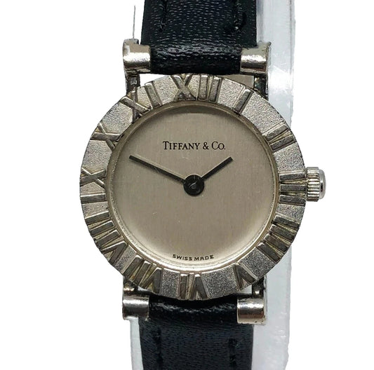 TIFFANY & Co. Atlas Quartz Ladies Watch Sterling Silver 925 Case TIF1020