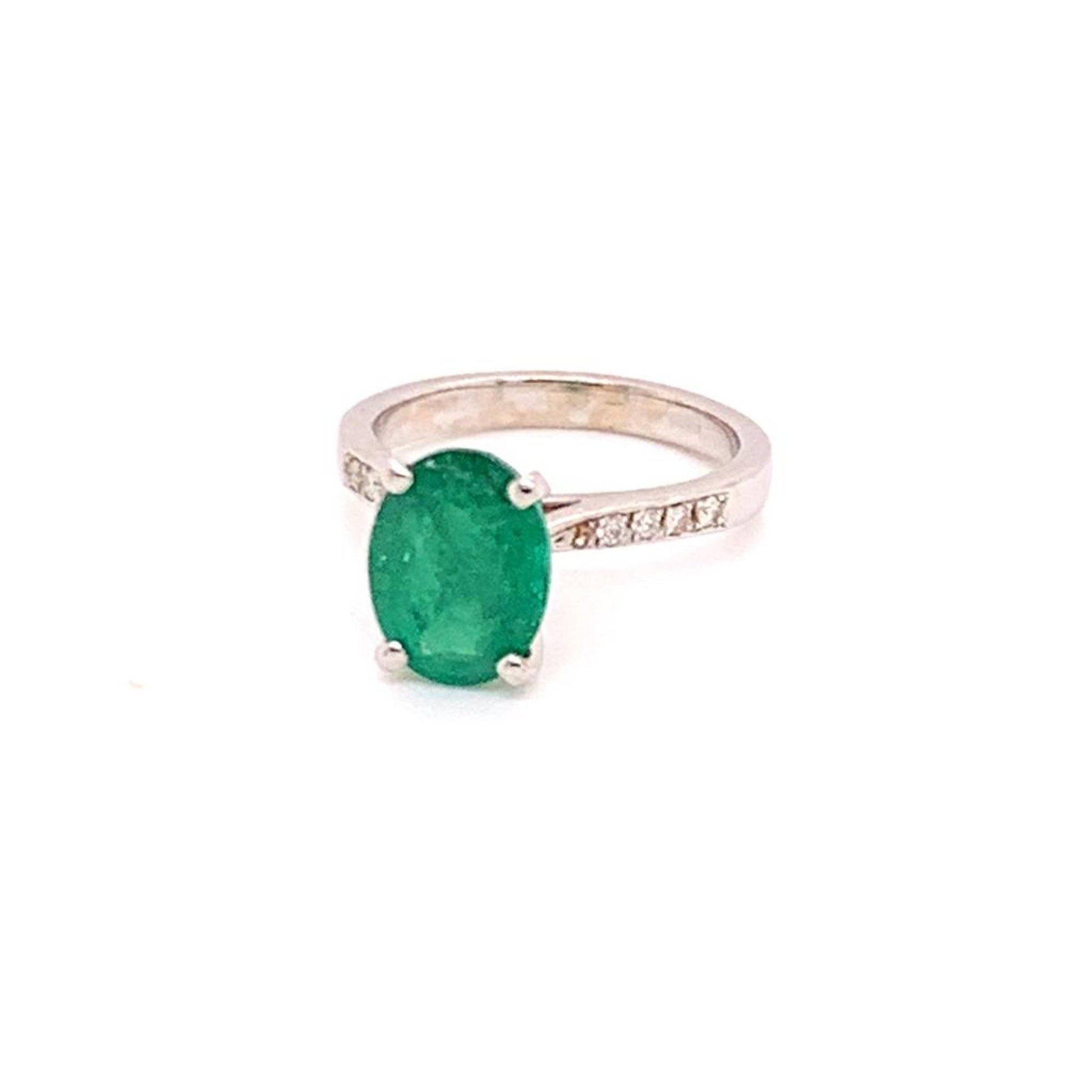 Emerald Diamond Ring 14k Gold 1.83 TCW Certified $3,950 920738 - Certified Fine Jewelry