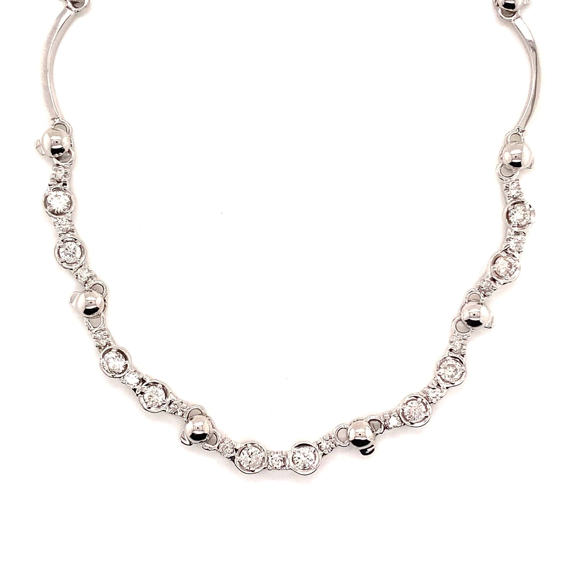 Diamond 14k Gold Necklace 1.5 CT 16.50 inch Certified $4,950 822590 - Certified Fine Jewelry