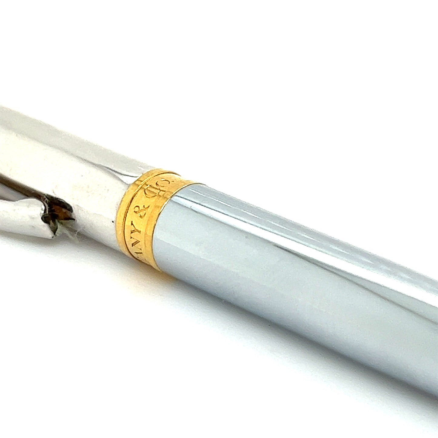 Tiffany & Co Estate Gold Plated Ballpoint Pen 5.25" Sterling Silver TIF272 - Certified Fine Jewelry