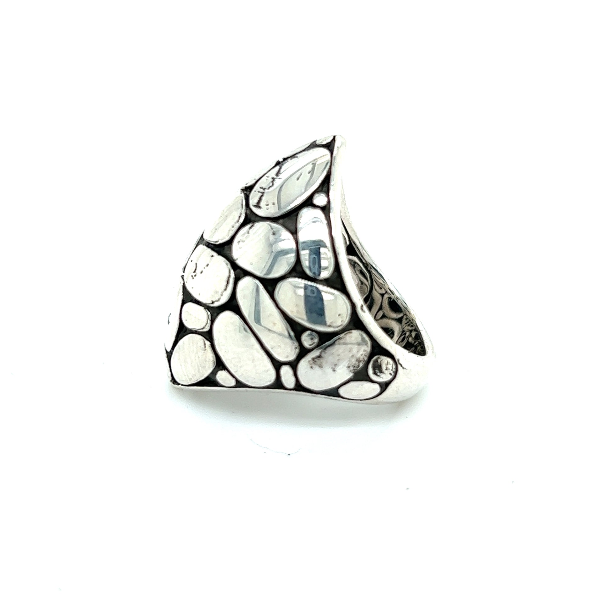 John Hardy Estate Ladies Kali Pebble Marquise Dome Ring Size 6 Sterling Silver JH10 - Certified Fine Jewelry
