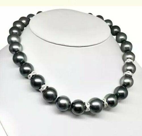 Diamond Tahitian Pearl 14k Gold Necklace 16 mm 16.5" Certified $29,750 914434 - Certified Fine Jewelry