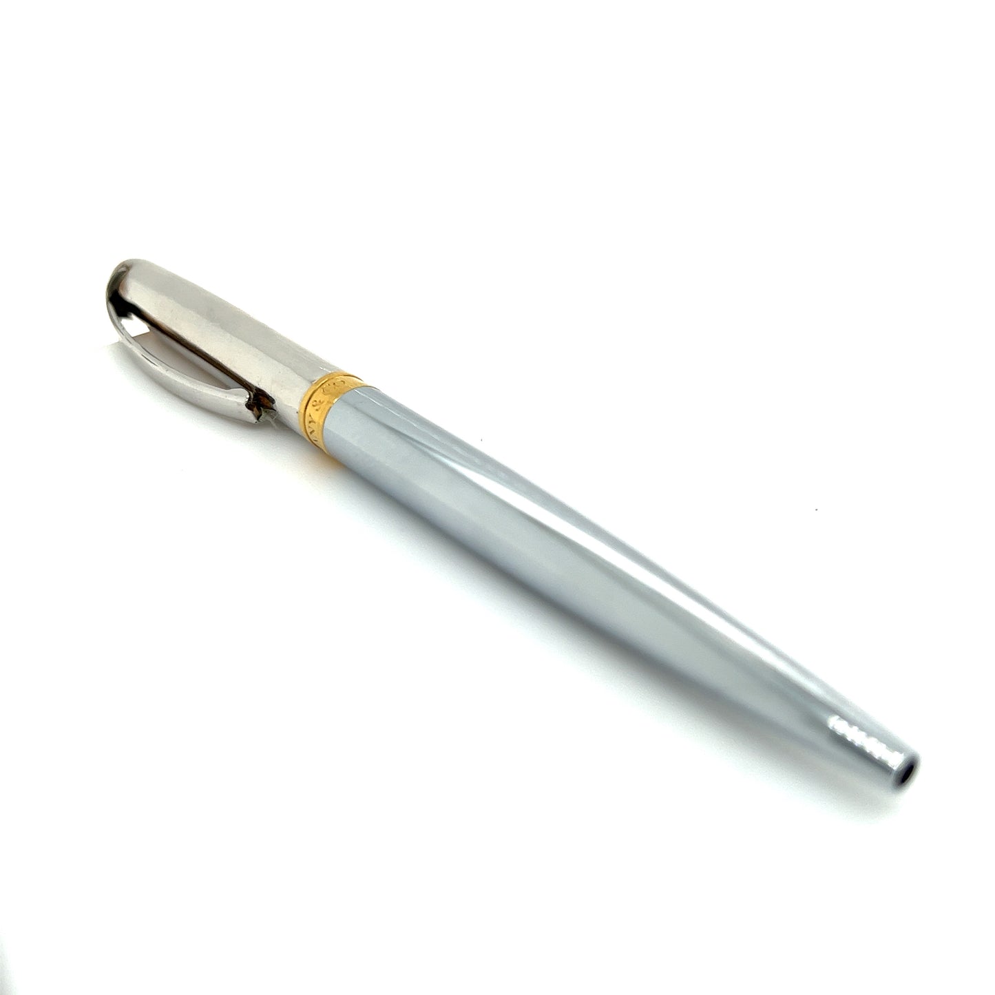 Tiffany & Co Estate Gold Plated Ballpoint Pen 5.25" Sterling Silver TIF272 - Certified Fine Jewelry