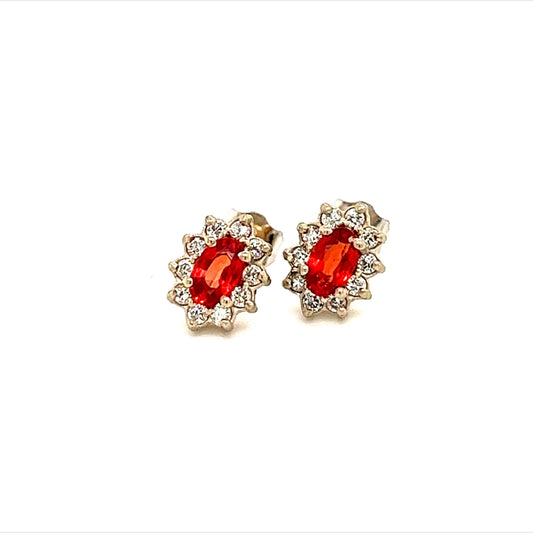 Sapphire Diamond Stud Earrings