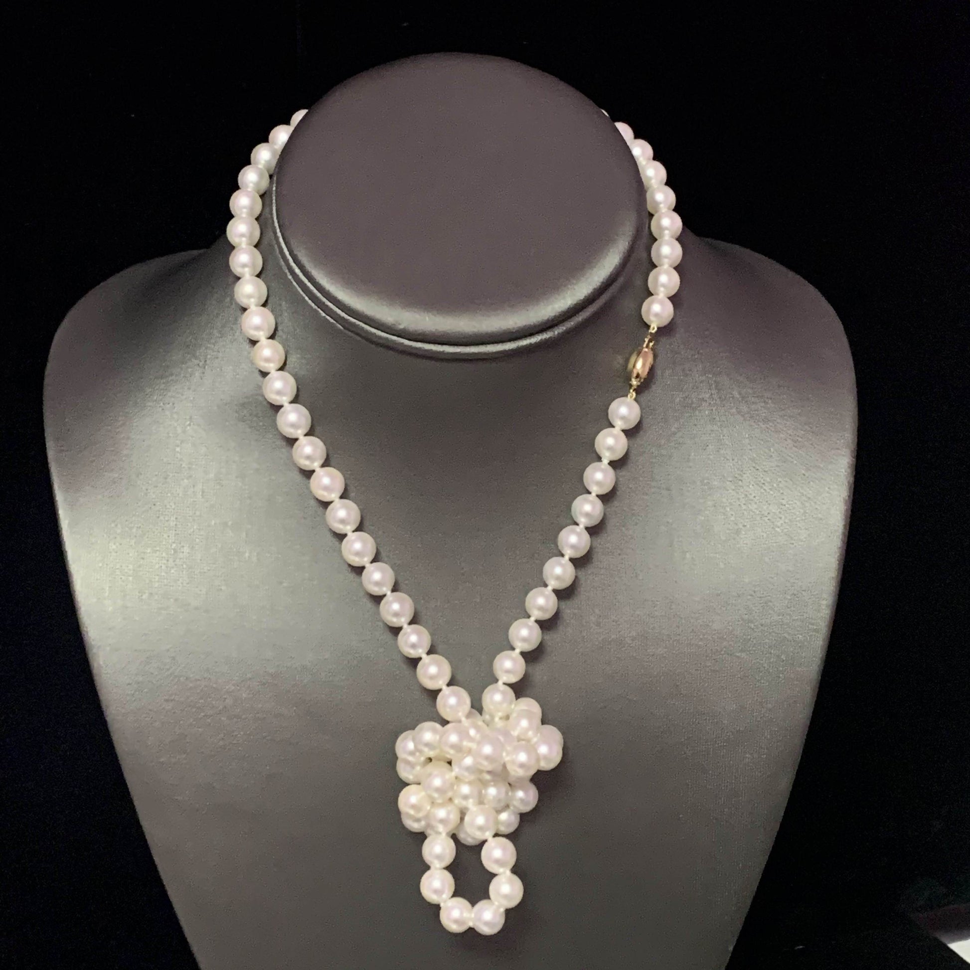 Akoya Pearl Necklace 14k Gold 27" 7.5 mm Certified $3,475 113100 - Certified Fine Jewelry