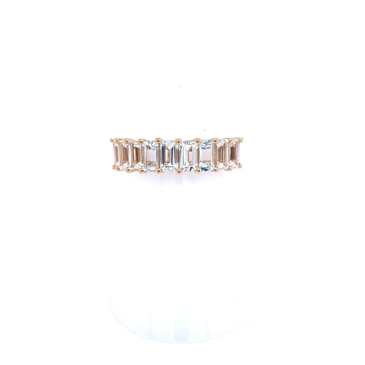 Natural White Sapphire Ring Size 6.5 14k W Gold 4.32 TCW Certified $5,950 216687
