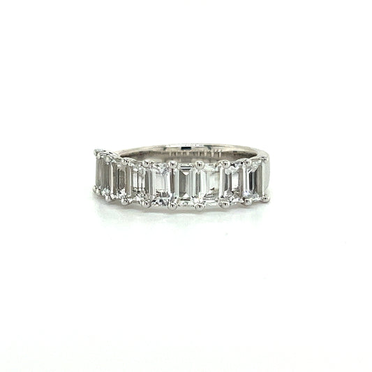 Natural White Sapphire Ring Size 6.5 14k W Gold 4.32 TCW Certified $5,950 216686