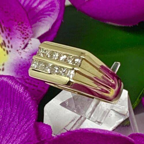 Diamond Ring 14k Gold 2 CTS Princess Cut Unisex Certified $4,200 606238 - Certified Fine Jewelry