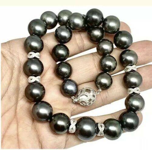 Diamond Tahitian Pearl 14k Gold Necklace 16 mm 16.5" Certified $29,750 914434 - Certified Fine Jewelry
