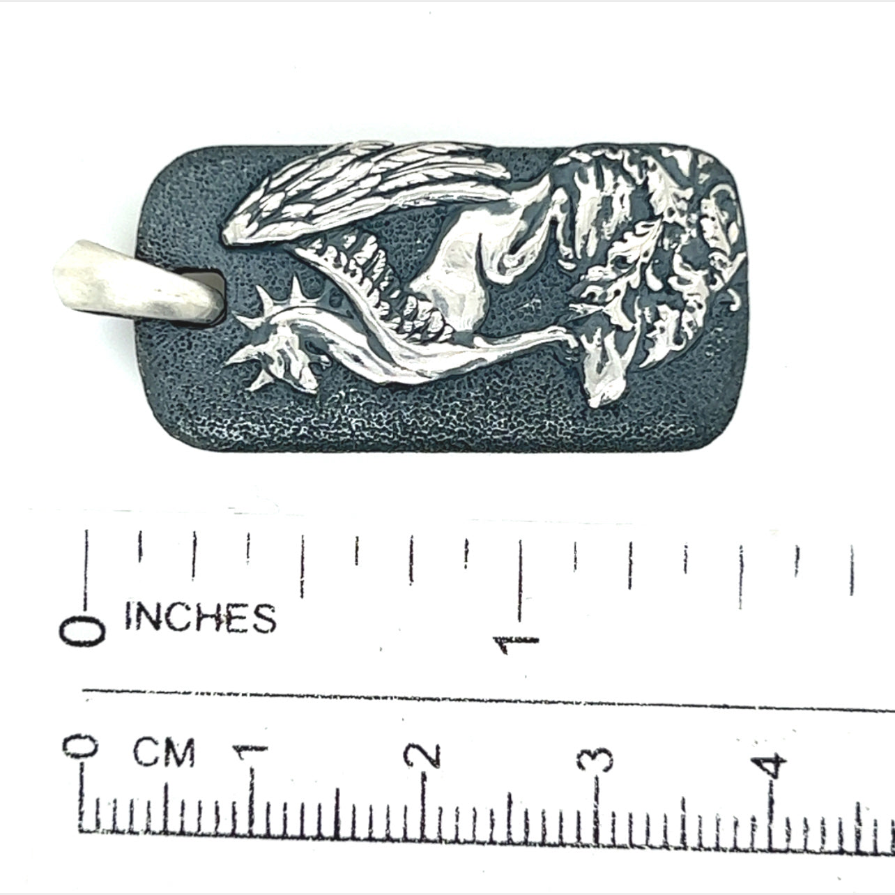 David Yurman Estate Griffen Dog Tag Sterling Silver DY117 - Certified Fine Jewelry