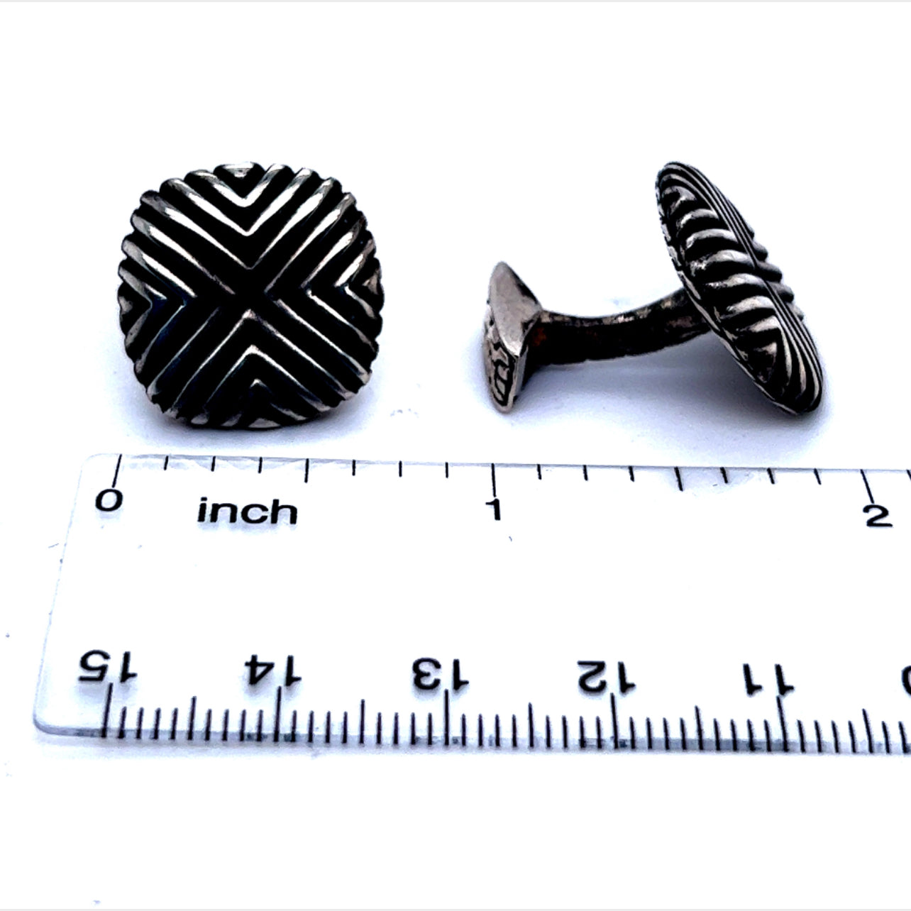 John Hardy Estate Cufflinks Sterling Silver JH23 - Certified Fine Jewelry