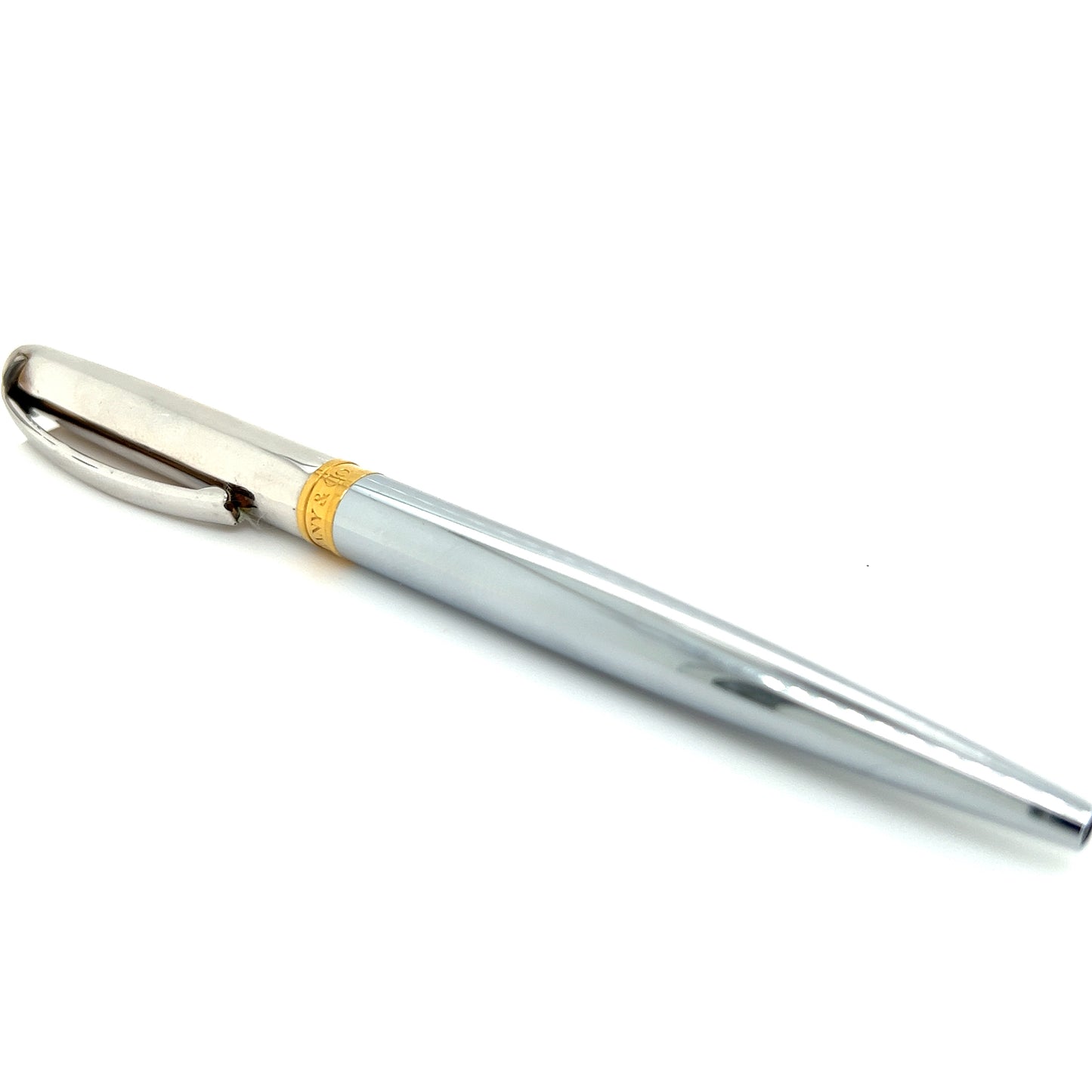 Tiffany & Co Estate Gold Plated Ballpoint Pen 5.25" Sterling Silver TIF272 - Certified Fine Jewelry
