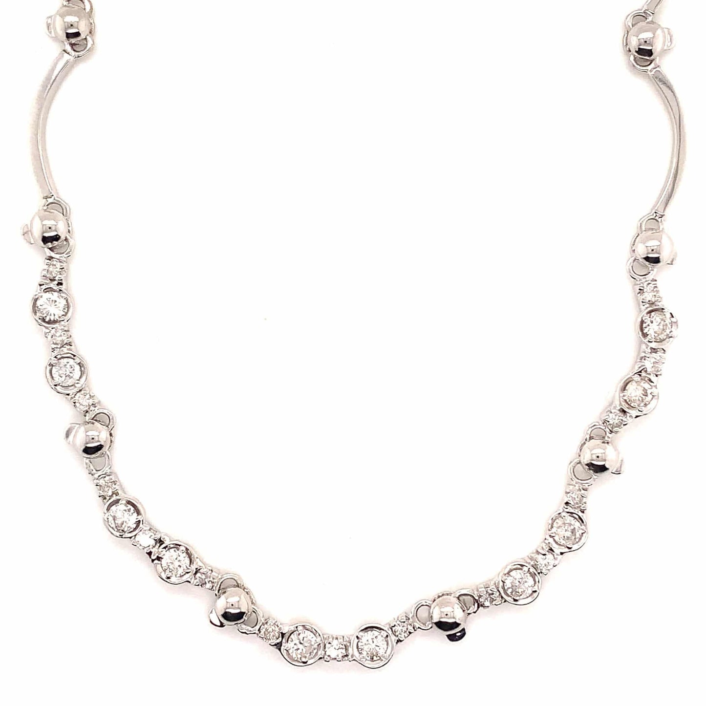 Diamond 14k Gold Necklace 1.5 CT 16.50 inch Certified $4,950 822590 - Certified Fine Jewelry