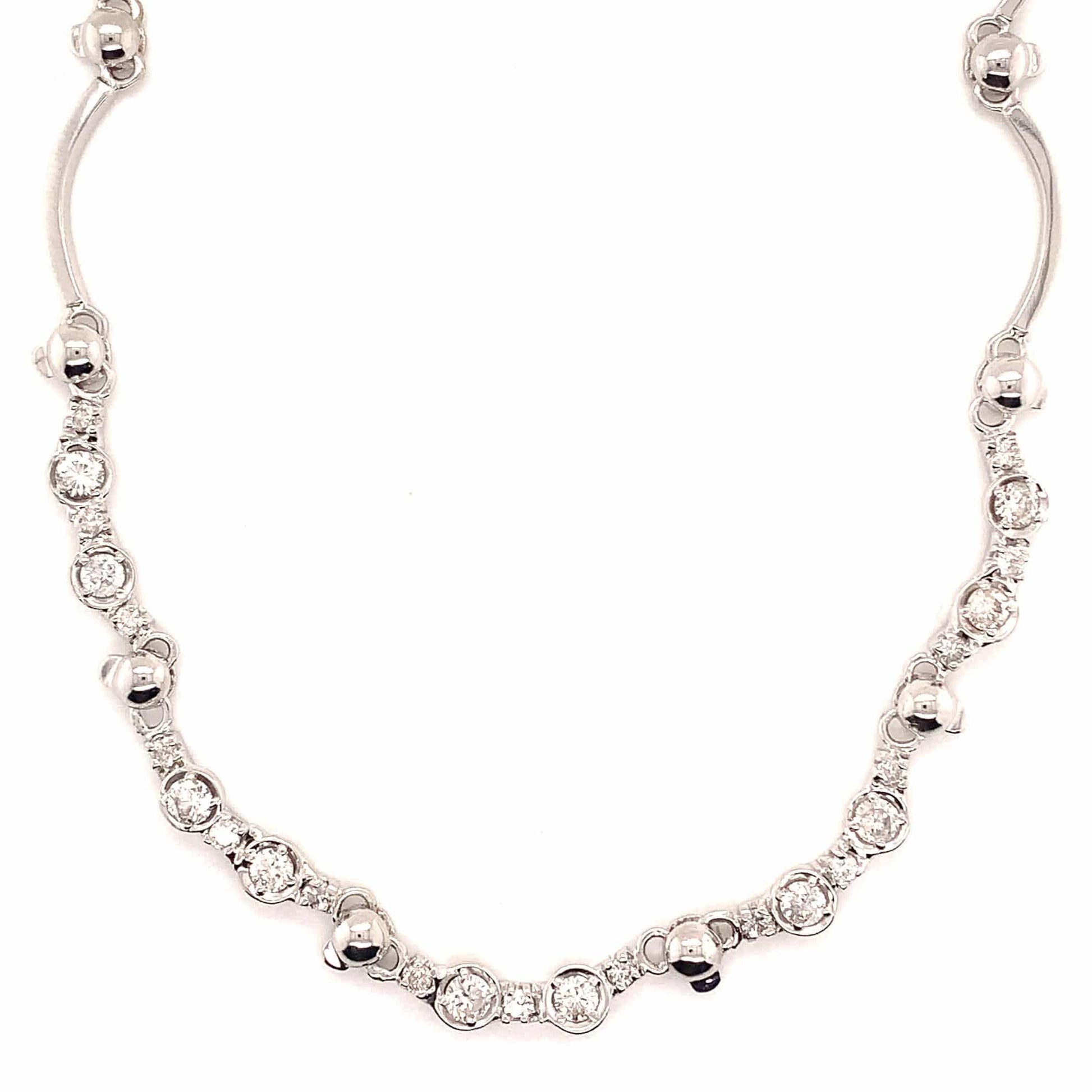 Diamond 14k Gold Necklace 1.5 CT 16.50 inch Certified $4,950 822590 - Certified Fine Jewelry