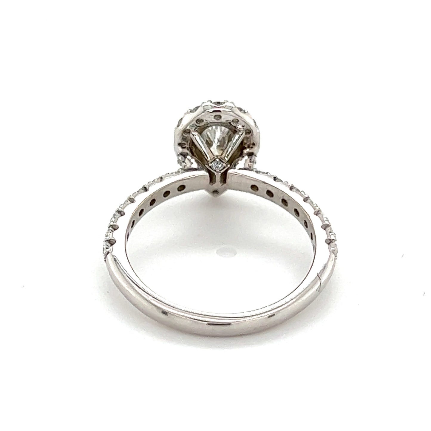 Diamond Engagement Ring 14k White Gold 0.90 TCW Certified $4,950 210736 - Certified Fine Jewelry